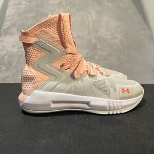 Under Armour Highlight Ace 2.0 Shoes Womens 7 Peach Pink High Top Volleyball